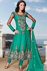 Green Net Salwar Kameez