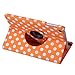 HDE iPad Mini 2 Rotating Case Magnetic Leather Cover Folding Stand for Apple iPad Mini 1/2/3 Retina (Orange Polka Dot)