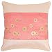 Decorative Handmade Cushion Cover / Pillow Sham With Gold Floral Design- Two Tone Pink & Beige