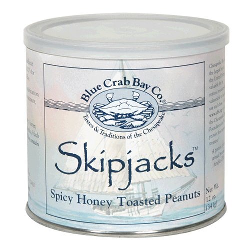 Blue Crab Bay Co. Skipjacks, Spicy Honey Roasted Peanuts, 12Ounce Cans