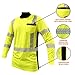 KwikSafety Class 3 High Vis Reflective Long Sleeve Moisture Wicking ANSI Safety Shirt - UV Protection, Contrasting Black Sides, FishBone Reflective Tape, & Left Chest Pocket, Yellow, Size Extra Large