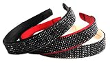 L. Erickson USA 1 Swarovski Beaded Headband - 100% Silk Charmeuse