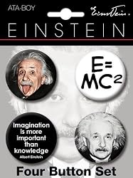 Albert Einstein 4 Piece Button Set