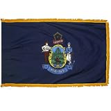 3x5 ft. Maine State Flag for Indoor Use