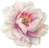 Entertaining with Caspari Peony Die Cut Placement, White, Set of 4