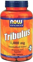 NOW Foods Tribulus 1000mg, 45% Extract, 180 Tablets