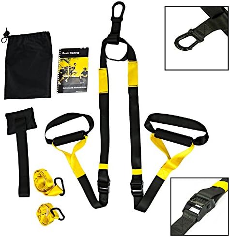 New 2016 Military Suspension Home Training Kit, Top Quality Strap Trainer, High Resistance bands with built in Door Anchor