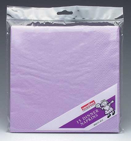Childrens Toyshop  Toys : Catering Tableware | Napkins 40cm Lilac