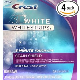 Crest 3d Whitestrips 5 Minute Touch-ups Stain Shield Enamel Safe-21 Pouches