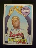 Tommie Aaron Atlanta Braves #128 1969 Topps Autographed Baseball Card