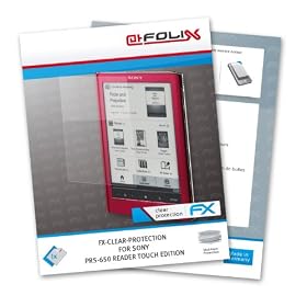 atFoliX FX-Clear Invisible screen protector for Sony PRS-650 Reader Touch Edition - Ultra clear screen protection! Highest Quality - Made in Germany!