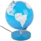 Produkt-Bild: Leuchtglobus Blau Globus Beleuchtete Weltkugel Globen Weltkarte Globe