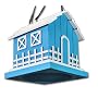 OSD Audio BH525 outdoor hanging bird house speaker, blue
