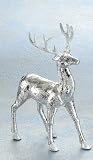 16 Silver Glitter Standing Deer Christmas Decoration #39671