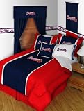 Atlanta Braves MVP Bedding Set-Twin-includes comforter, sheet set, 1 sham, bedskirt, 1 pillow