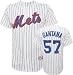 Johan Santana White Majestic MLB Home Royal Replica New York Mets Jersey - XX-Large