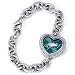 Philadelphia Eagles NFL Silver Rhinestone Ladies Heart Watch