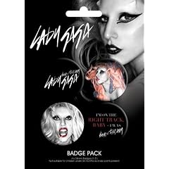 Lady Gaga - Born This Way, 4 X 38mm Buttons Button Pack (15 x 10cm)