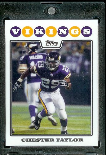 2008 Topps # 90 Chester Taylor - Minnesota Vikings - NFL Trading Cards in a Protective Display Case!