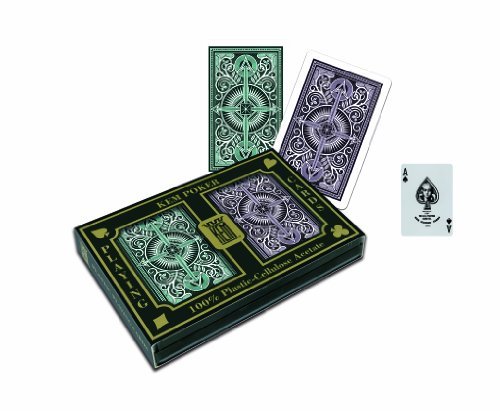 KEM Arrow Green and Brown Bridge Size Standard Index Playing Cards