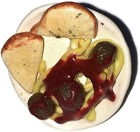 Spaghetti and Meatballs Fake Food Adjustable Ring