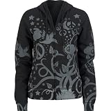 FULL TILT Peace Print Womens Hoodie - Charcoal