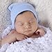 Melondipity Tiny Hats for Babies with 2-ply Supreme Quality Fabric | Perfect for Baby's First Pictures Blue