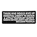 Those Who Give Up Liberty Ben Franklin Quote Patch - 4x1.5 inch. Embroidered Iron on Patch