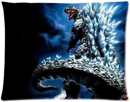 Ulive Japanese Animation Godzilla Lizard Soft Rectangle Pillow Cases Covers 20*30Inch Two Sides
