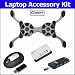Ceivio 4 Pc. Accessory Kit for the Lenovo IdeaPad S10E Netbook - Includes Compact Folding Dual Fan USB Powered Cooling Pad, Wireless Optical Mouse, All-in-one Card Reader and Slim 4-port USB Hub