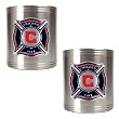 Chicago Fire MLS 2pc Stainless Steel Can Holder Set - Primary Team Logo