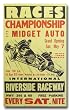 1961 Riverside Raceway Midget Racing Program Poster Print