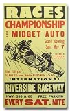 1961 Riverside Raceway Midget Racing Program Poster Print