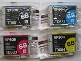 Epson 68 ink Genuine OEM T068520 plus black (All 4 color including black) Workforce 500, 600, 610, 615