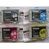 Epson 68 ink Genuine OEM T068520 plus black (All 4 color including black) Workforce 500, 600, 610, 615 ~ Epson