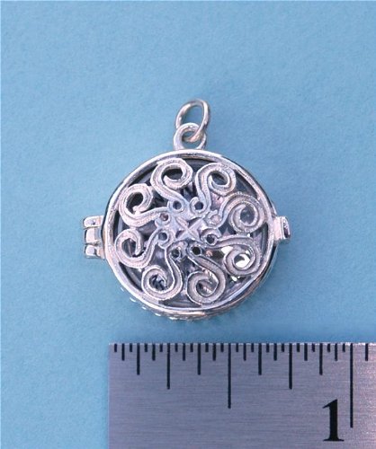 Classic Swirl Sterling Silver Compass Locket Classic Swirl Sterling Silver Compass Locket