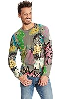 Desigual Camiseta Manga Larga New Niñas Rep (Gris)