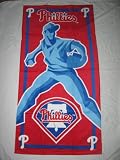PHILADELPHIA PHILLIES 100% Cotton Full Size 30 by 60 BEACH / BATH TOWEL by Terisol
