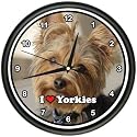 YORKIE ~Wall Clock~ dog yorkshire terrier owner gift