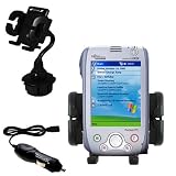 Fujitsu Loox 600 Auto Cup Holder with Car Charger - Uses Gomadic TipExchange