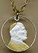 Vatican City 50 Lire Bust of Pope John Paul II Two Tone Cut Coin with 18 Chain