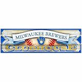 MLB Milwaukee Brewers 9-by-30 Wood Sign