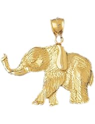 Dazzlers Solid 14k Gold Elephant Charm Pendant Available in three colors from jewelsberry (weights: 4.4 grams only)