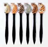 Wholesale Pack Handpainted Letter Opener Assorted Cat (Set Of 12)