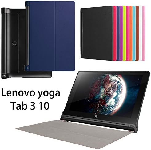 Lenovo Yoga Tab 3 10 Case, Ultra Thin Stand Folio Tablet Case with Auto Sleep / Wake Function, Vistore Premium Custer Texture PU Leather Cover Case for Lenovo Yoga Tab 3 10 inch tablet(Dark Blue)