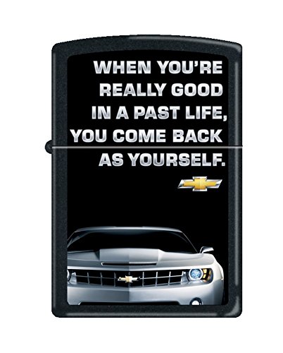 Zippo "Chevy Camaro-Come Back As Yourself" Black Matte Lighter, 1160