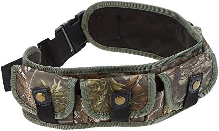 Hunting Equipment Lightweight Adjustable Shell Belt Canvas Tactical Shotgun Shell Bandolier Bullet Belt 17 Rounds Hunting Ammo Belt