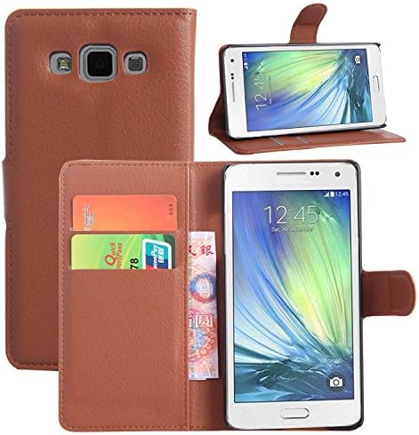 For Galaxy A5 Case, HQF® Flip Cover & Stand - [Kickstand Flip Case] Wallet Case [Stand Feature] Leather Case Cover with Credit Card ID Holders for Samsung Galaxy A5(Brown)