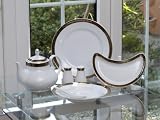 Egyptian Black 68 Piece Dinner Set - 8 Place Setting