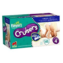 Pampers Cruisers Dry Max Diapers, Size 4, 140 Count